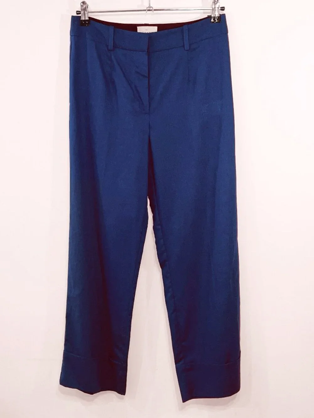 Last Call! EUC Sezane Jude Linen Cotton Cropped Pant Indigo Blue 36, 4, S